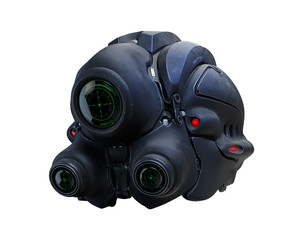3D rendering science fiction helmet © roman3d