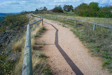 Hiking trails in the late afternoon