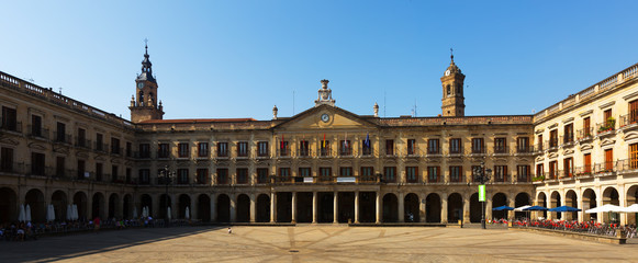 Fototapeta na wymiar Berria Square (New Square) and city hall. Vitoria-Gasteiz