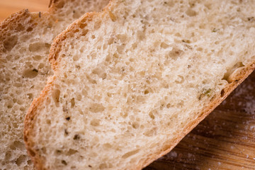 sliced of fresh bread