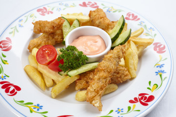 Chicken nuggets with french fries