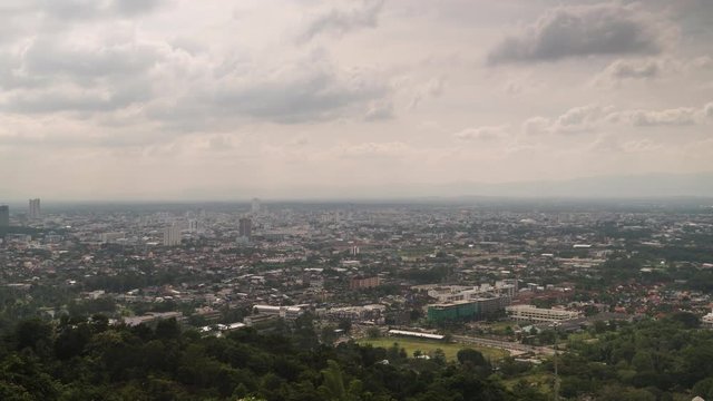 Clouds above Hat Yai, Thailand. Time lapse video