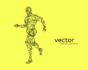 Vector illustration of running man.