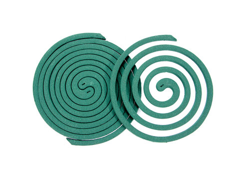 Mosquito repellents coil isolated on white background.Mosquito c