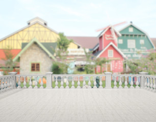 Balcony And Terrace Of Blur Exterior Background