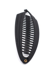black hair clip on a white background