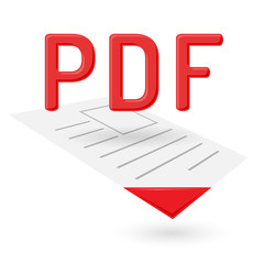 PDF document concept with dimensional text