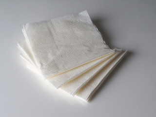 table napkins on a gray background