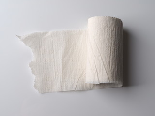 toilet paper on a light background
