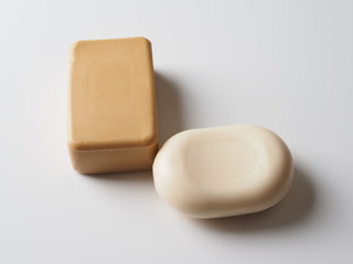 Soap on a gray background