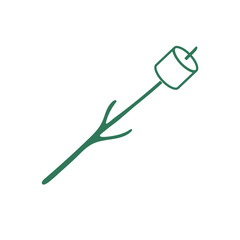 Zephyr on skewer icon. Vector illustration