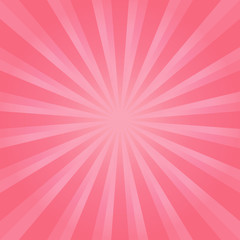 Abstract background. Red and Pink rays background. Vector 