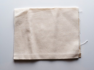burlap on a gray background