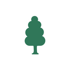 Deciduous forest icon. Vector illustration