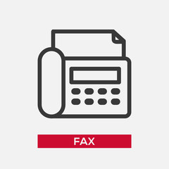 Telephone Fax single icon