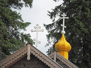 crosses on the domes of the Church