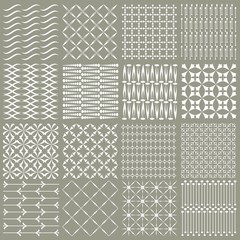 Set of seamless patterns with abstract decorative ornament.