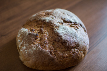 Artisanal bread made from rye flour