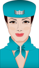 Waitress in uniform