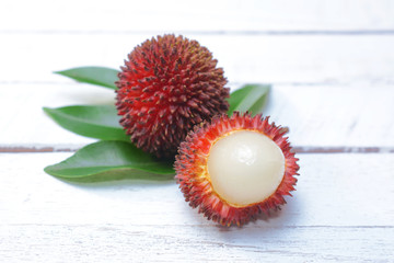 Pulasan fruit (Nephelium mutabile Blume) is a tropical fruit closely linked to the rambutan....