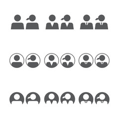 People Icon Vector Glyph Pictogram illustration