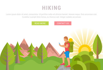 Web Banner hiking