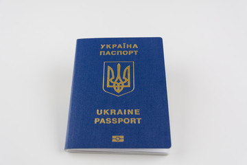 Ukrainian passport isolated