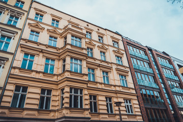 Fototapeta na wymiar luxury apartment buildings with glass facade