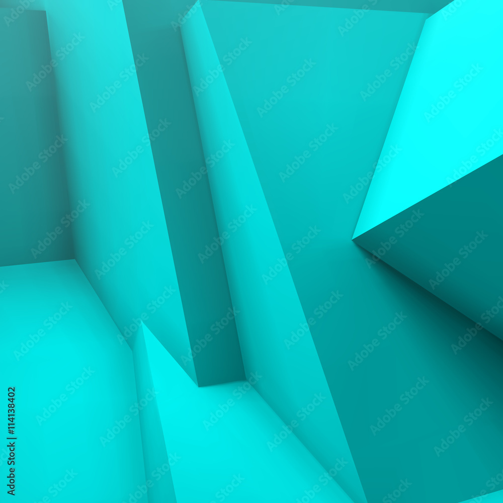 Poster Abstract geometric background with overlapping cubes