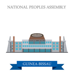 National People's Assembly in Guinea-Bissau vector illustration