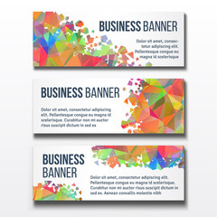 Set of three business banners