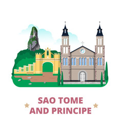 Sao Tome and Principe country design template Flat style vector