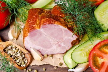 Piece of smoked meat