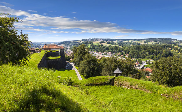 Panorama Stadt Kronach von der Festung Rosenberg