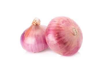 shallots isolated on white background