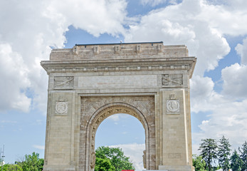Fototapeta na wymiar The Triumph Arch, Arcul de Triumf. Bucuresti, Romania