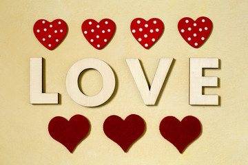 Love and Valentines day background, greeting card