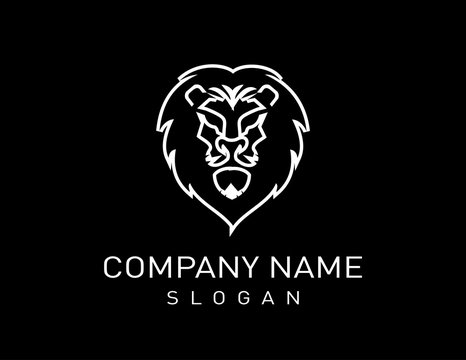Lion logo 3 Black Background