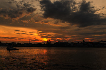 sunset twilight and sky clouds