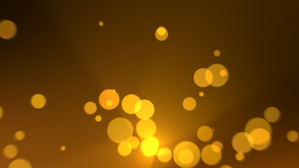 gold dust bokeh with yellow light shine.