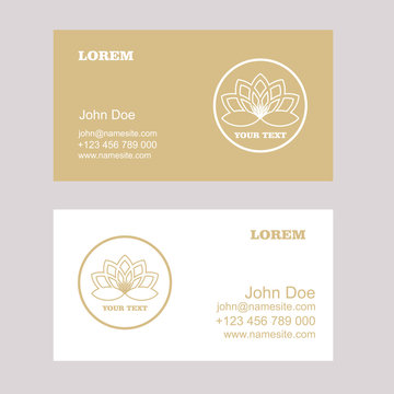 Lotus Logo,Vector Logo Template.Business card.