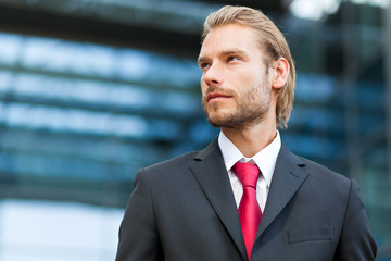 Fototapeta premium Nordic blond businessman portrait