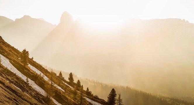 Mountain slope, Valparola, Alta Badia South Tyrol, Italy
