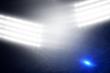 Composite image of spotlights