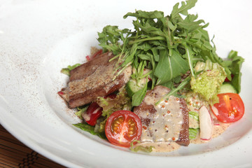 salad of beef tongue in Asian style