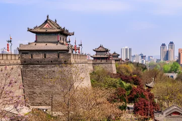 Fotobehang Geklasseerde historische stadsmuur van de oude keizerlijke stad Xi& 39 an © ebenart