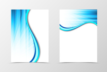 Flyer template wave design
