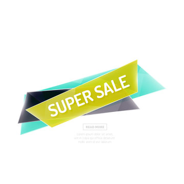 Vector geometric shape ad promo banner