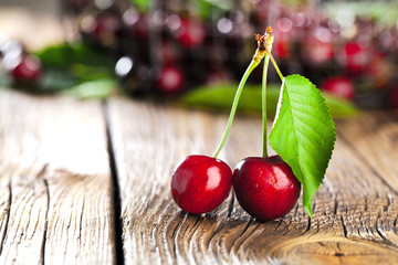 Frische und Leckere Kirschen