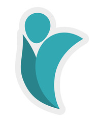 Abstract Pictogram icon. Person design. Vector graphic